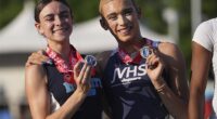 Transgender athlete AB Hernandez (R) dominated a girls' track meet in California this year