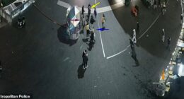 CCTV footage from the scene showed the officers in a brawl with a group of flag-bearing Romanians