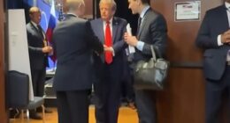 Kremlin footage captured the Russian leader¿s knee jolting repeatedly as he stood alongside his US counterpart
