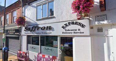 A group dined and dashed from the Saffron Bangladeshi & Nepalese restaurant in Northampton on August 4