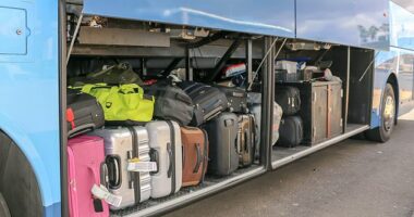 A 27-year-old woman has been charged after she was allegedly travelling on a bus with a two-year-old in her suitcase (stock image)