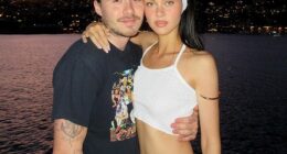 Move over Americans, Hollywood scarlets can't get enough of the British accent - including Nicola Peltz who found love with handsome Englishman Brooklyn Beckham (pictured)