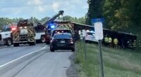 Multiple fatalities with up to 52 victims after tour bus overturns in Upstate New York and EJECTS passengers onto road