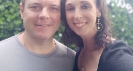 Deborah Terkely (pictured with her husband) was 39 when she suffered an 'unbearable' migraine that changed her life forever