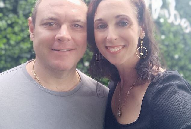 Deborah Terkely (pictured with her husband) was 39 when she suffered an 'unbearable' migraine that changed her life forever
