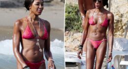 Naomi Campbell, 55, shows off toned figure in bikini in Ibiza