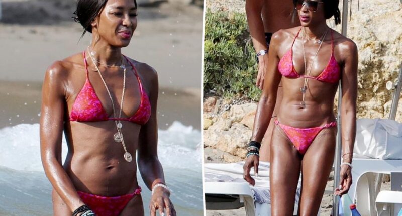 Naomi Campbell, 55, shows off toned figure in bikini in Ibiza