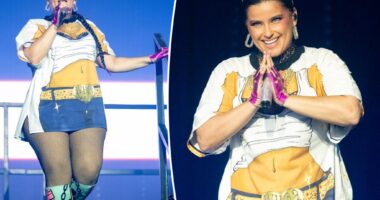 Nelly Furtado mocks body-shamers with her outfit at Manchester Pride
