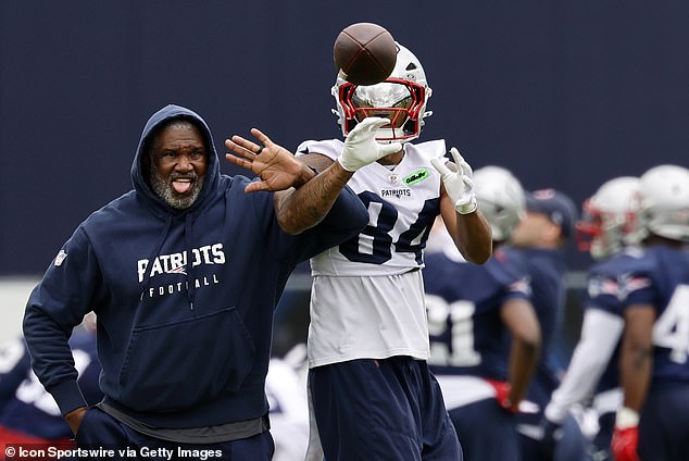 Patriots defensive coordinator Terrell Williams (left) reportedly collapsed in practice Monday