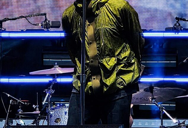 Oasis performing live at Wembley Stadium on Saturday July 26 during their Live 2025 World Tour