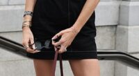 Olivia Attwood put on a leggy display in a mini black dress as she arrived at TopShop fashion show on Saturday