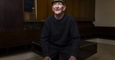 Max Dougan visited Hampden Park for the first time since he played there over 60 years ago