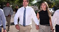 Matt Wright (pictured during the trial with wife Kaia)