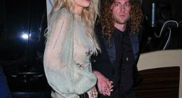 Paris Jackson and her fiancé Justin Long have split and ended their engagement; pictured together on June 8 in NYC