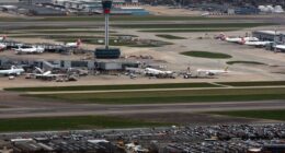 Passenger arrested at Heathrow airport ‘after punching flight attendant and trying to open plane door’