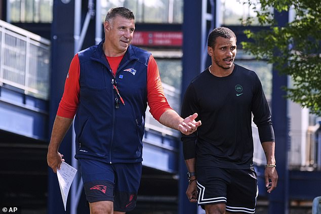 Vrabel, seen with Celtics coach Joe Mazzulla, has been tasked with turning the Patriots around