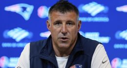 New England Patriots head coach Mike Vrabel got into a heated exchange with a local reporter