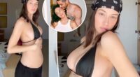 Pete Davidson's pregnant girlfriend Elsie Hewitt flaunts baby bump in bikini
