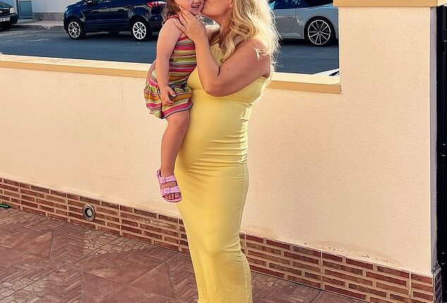 Pregnant Shaughna Phillips revealed she has officially hit the third trimester as she enjoys her final holiday with daughter Lucia as a family of two, sharing snaps on Instagram on Wednesday