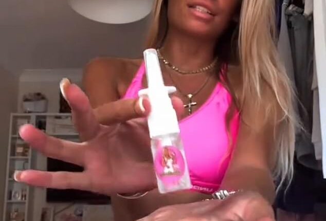 A TikTok user with a tan-enhancing nasal spray that may contain melanotan II