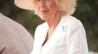 Queen Camilla attends the Service of Remembrance to commemorate the 80th Anniversary of VJ Day at the National Memorial Arboretum in Alrewas on August 15