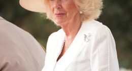Queen Camilla attends the Service of Remembrance to commemorate the 80th Anniversary of VJ Day at the National Memorial Arboretum in Alrewas on August 15