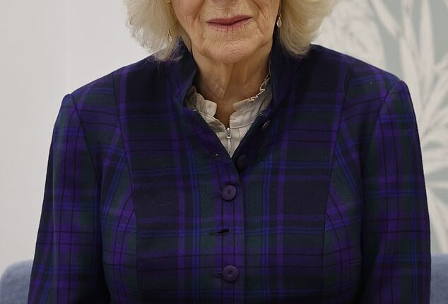 Queen Camilla during a visit to Paddington Haven, a sexual assault referral centre in London in February 2022