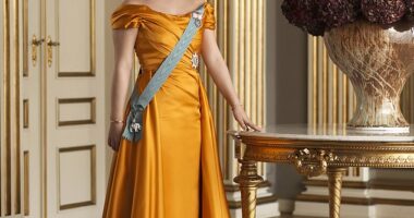 Princess Isabella's festival outfit was a huge departure from this more recent royal portrait  released in April to commemorate her 18th birthday