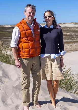 A royal press call with King Frederik and Queen Mary of Denmark standing in the Råbjerg Mile sand dunes started off stilted and formal