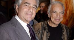 The older brother of iconic fashion designer Ralph Lauren, Leonard Lauren, has died aged 93 - pictured left with Ralph in 2001