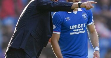 Rangers boss Russell Martin admits Raskin (right) has been affected by transfer interest