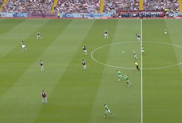 Sandro Tonali aimed Newcastle's first kick of the new season deep into the Aston Villa half