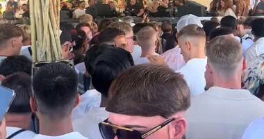'Ibiza Final Boss' Jack Kay has been sighted yet again - though some fans have spotted a new feature of his distinctive hairdo