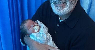 Roy Keane is set to become a grandfather for the fourth times (pictured with third grandchild)