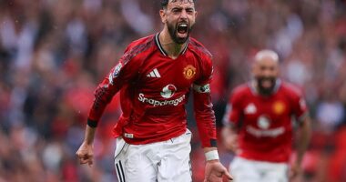 Bruno Fernandes sealed a late victory for Manchester United against Burnley from the penalty spot