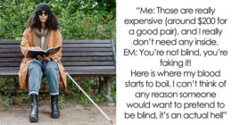 Rude Karen Lets Kid Snatch Blind Woman’s Cane Because She Bumped Into Them, Kind Man Helps Out