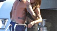 David Beckham was seen squeezing wife Victoria's bottom yet again as they continued their sun-soaked family getaway off the Italian coast on Thursday