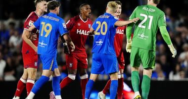 Tensions boiled over in the closing stages of Birmingham's Championship opener against Ipswich