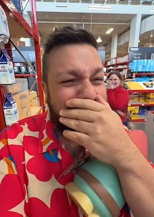 Christian Hull has been brought to tears by a Bunnings employee's random act of kindness during a recent store visit