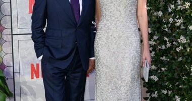 Sir Ben Kingsley, 81, has made a rare red carpet appearance with his wife Daniela Lavender, 50, at the London premiere of the Thursday Murder Club on Thursday