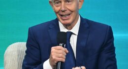 Sir Tony Blair briefed Donald Trump on Wednesday on plans to rebuild Gaza after the war ends (Sir Tony pictured in June)
