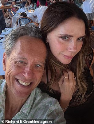 Richard E. Grant has sent fans wild as he revealed he had an impromptu Spice World reunion with Victoria Beckham