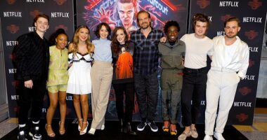 Stranger Things star Dacre Montgomery has revealed why he stepped out of the spotlight after finding success in Hollywood; L-R Noah Schnapp, Priah Ferguson, Millie Bobby Brown, Carmen Cuba, Winona Ryder, David Harbour, Caleb McLaughlin, Joe Keery, and Dacre