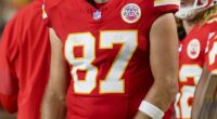 Travis Kelce, 35, is getting ready to kick off his 13th season with the Kansas City Chiefs, but could it be his last?;  Pictured in Kansas City, MO on August 22