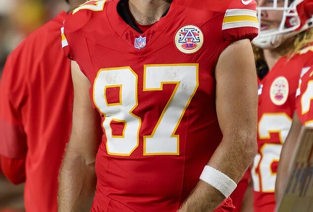 Travis Kelce, 35, is getting ready to kick off his 13th season with the Kansas City Chiefs, but could it be his last?;  Pictured in Kansas City, MO on August 22