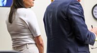 Laura Caron appeared at a procedural hearing in Cape May, New Jersey, on Wednesday on charges of sexually assaulting a 13 year-old schoolboy whose baby she allegedly gave birth to