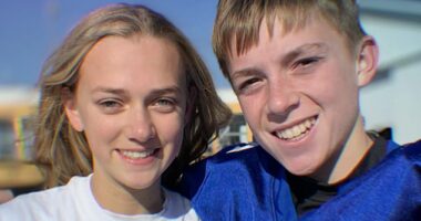 Lauryn Licari and her former boyfriend, Owen McKenny (pictured together), became victims to a months-long cyberbullying attack at the hands of Lauryn's mother