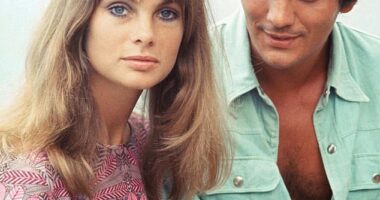 Despite his charm and looks, Stamp never fully achieved the success predicted for him as an actor. Pictured: Jean Shrimpton and Terence Stamp during their relationship