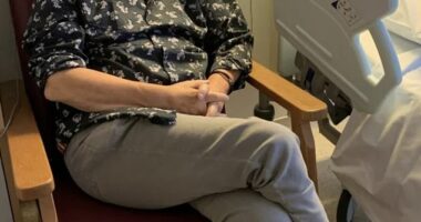 James Whale has revealed he's 'at peace' after moving into a hospice amid his terminal cancer battle as he heartbreakingly admitted on Monday he's 'happy to go now'