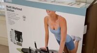 Sydney shopper Erica Rose raved about Multi Workout Station from Kmart, saying she's 'having the best workout ever' in the comfort of her home